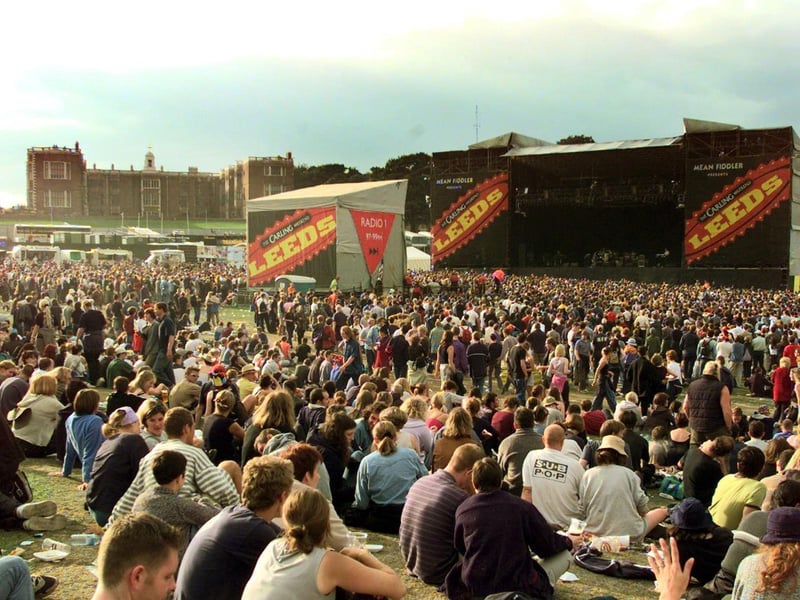 The main stage in the shadow of Temple Newsam in August 1999.