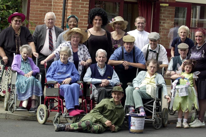 Staff and residents at Harrogate Lodge Nursing Home in Chapel Allerton dress up in fancy costumes for a wheelchair push around Roundhay Park to raise funds for a residents trip
