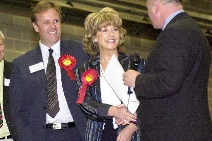 Local Election 2004, Coun Mark Burns-Williamson and Coun Denise Jeffery with John Foster, Chief Executive of Wakefield Metropolitan District Council.