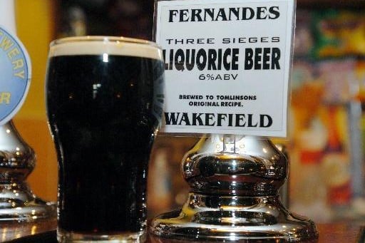 Liquorice beer brewed by the Fernandes micro brewery in Wakefield
