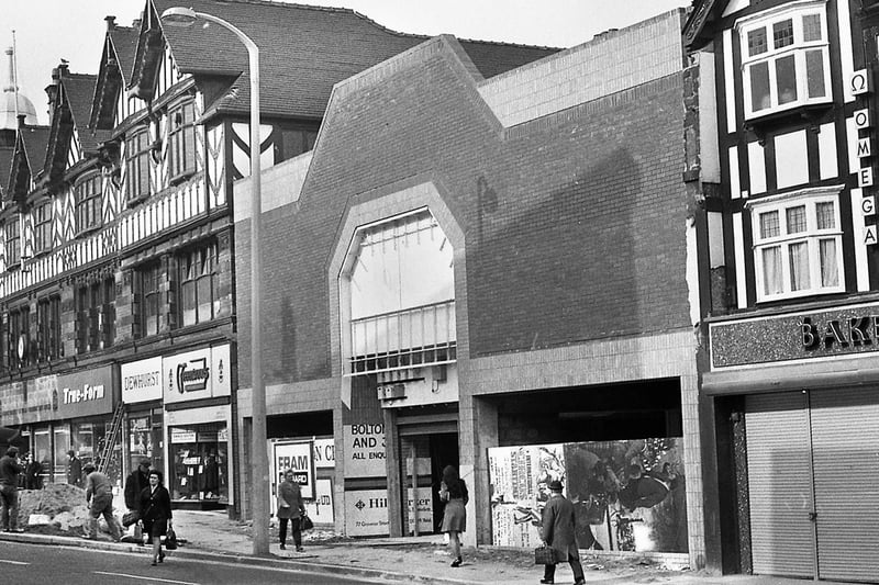 The controversial Wigan Centre Arcade under construction in March 1974