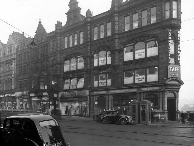 The north east side of Vicar Lane from opposite Ludgate Hill in December 1952.