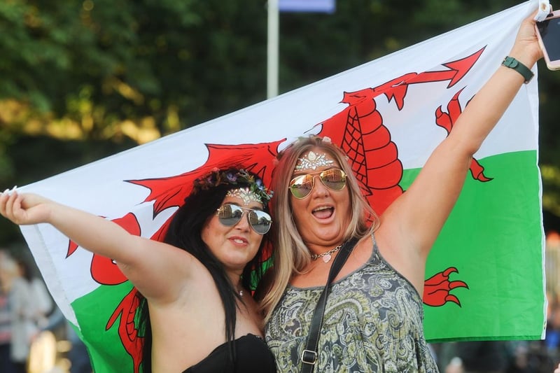 The Welsh flags were out in force!