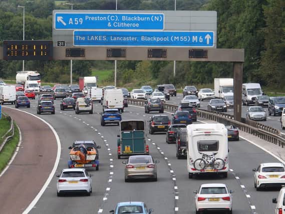 These were the scenes at junction 31 of the M6.