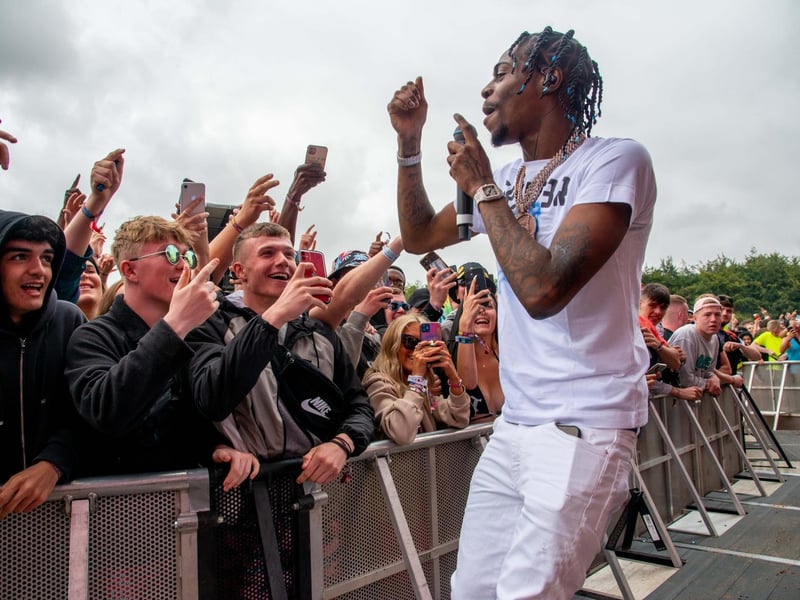 London drill artist Russ Millions gets close with the crowd