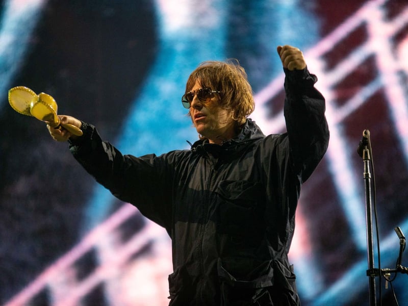 Headliner Liam Gallagher took to the main stage last night