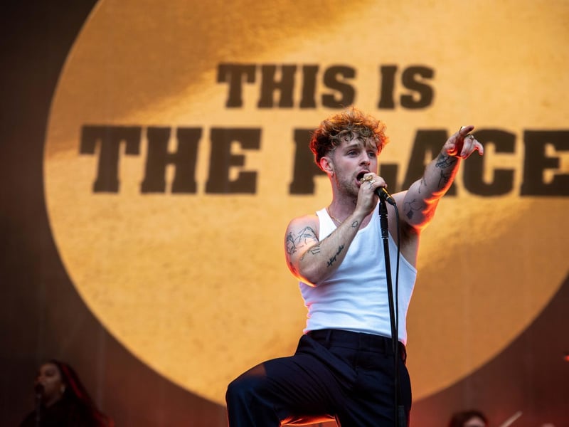 Singer-songwriter Tom Grennan performing