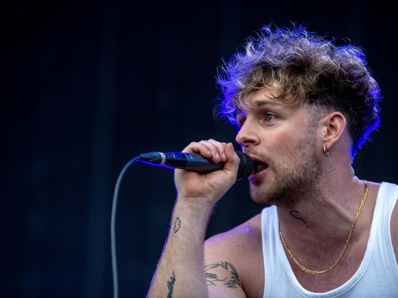 Singer-songwriter Tom Grennan performing