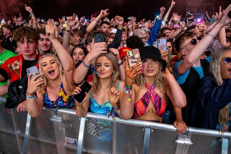 Thousands of giddy revellers have flocked to Leeds Festival as the Bank Holiday bonanza returns