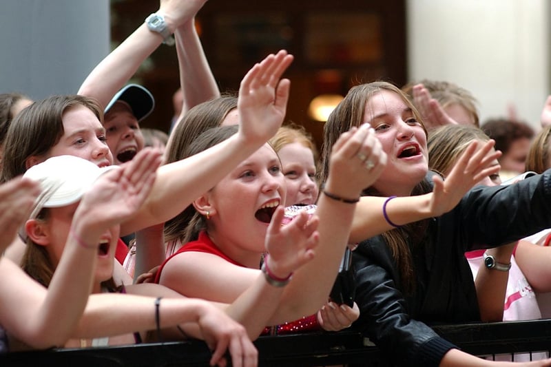 Fans show their delight as Popstars contestant Darius entertained them at The Light in the city centre.
