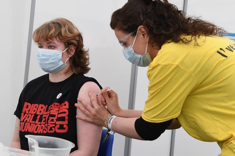 The NHS is also running several vaccination tents on site, offering vaccinations for those yet to receive the vaccine across the weekend.