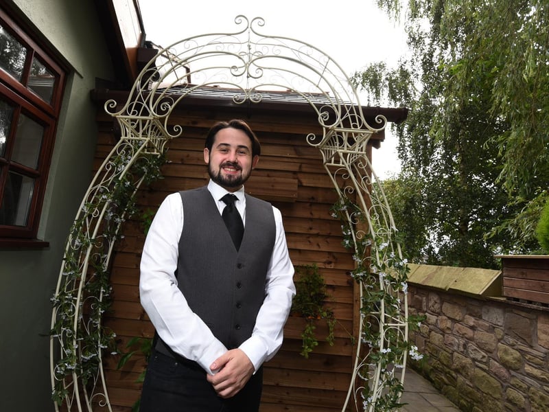 Assistant manager Brandon Monk in the outdoor space.