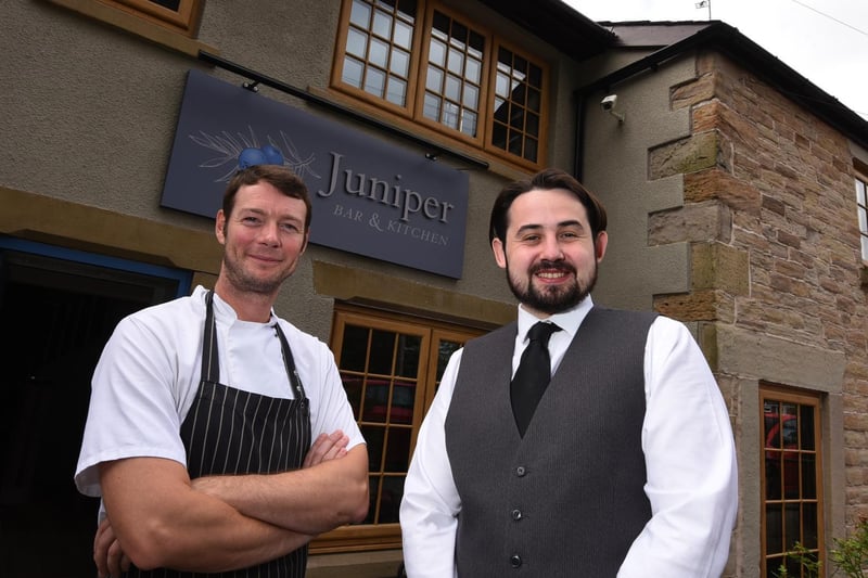 Juniper Bar and Kitchen, Shevington is open with new owner seasoned chef Chris Crowell, left, pictured with assistant manager Brandon Monk, right.