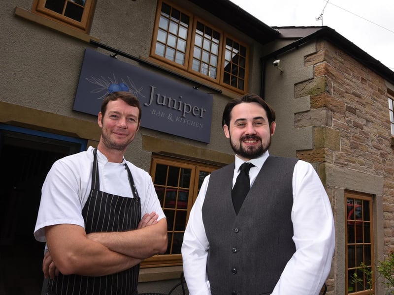 Juniper Bar and Kitchen, Shevington is open with new owner seasoned chef Chris Crowell, left, pictured with assistant manager Brandon Monk, right.