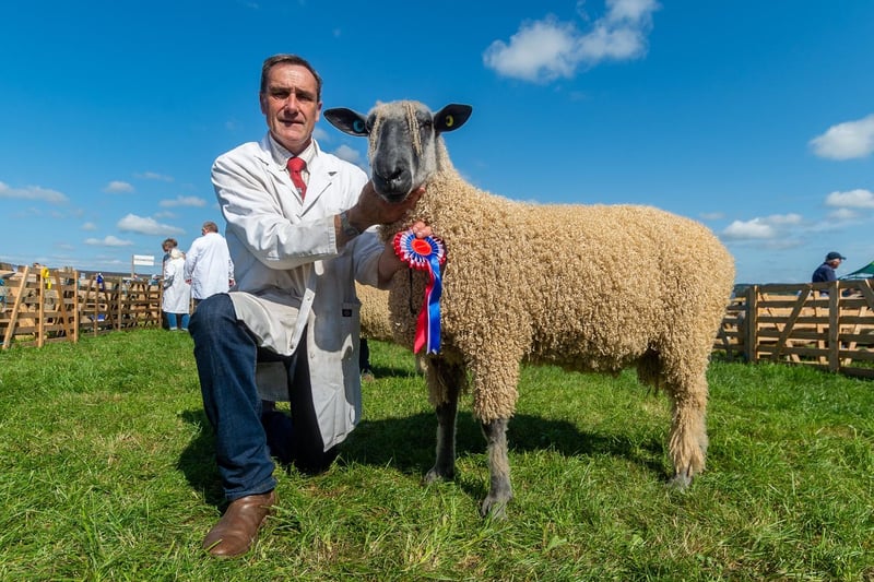 Ernie Sherwin of Grange Farm, Nosterfield, Bedale, won the coveted Wensleydale class with his ram