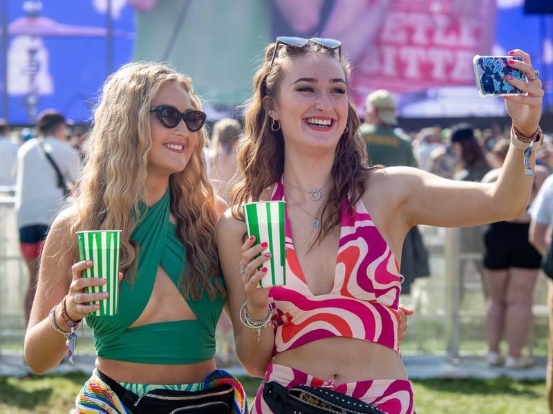 Two women take a selfie