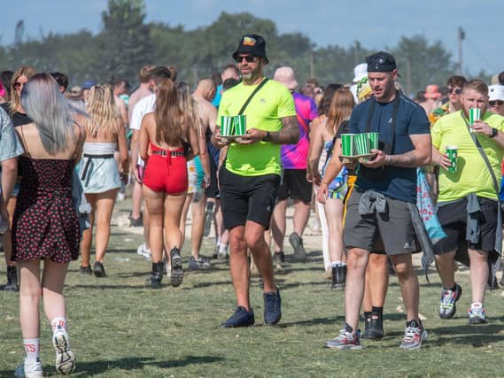 Revellers on day two of the festival