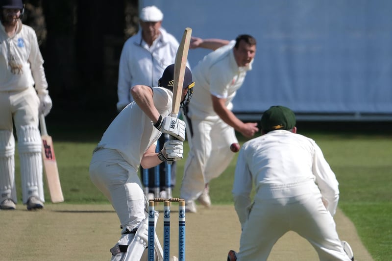 Brid 2nds skipper Andy Smith bowls to Ben Luntley

Photo by Richard Ponter