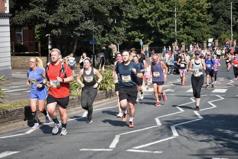 The route contained a number of sharp inclines to test the runners' stamina