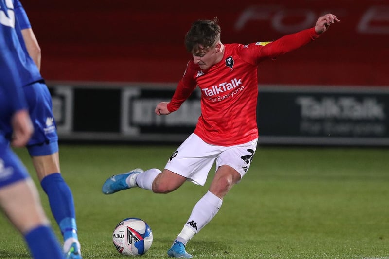 Gotts has had loan spells away from Leeds at both Lincoln City and Salford City and now Barrow, Oldham Athletic and Motherwell are reportedly looking to sign the 21-year-old midfielder on a permanent deal. Photo by Alex Livesey/Getty Images.