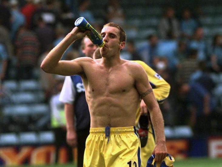 Darren Huckerby leaves the pitch at the end of the game satisfied with his return to Coventry.