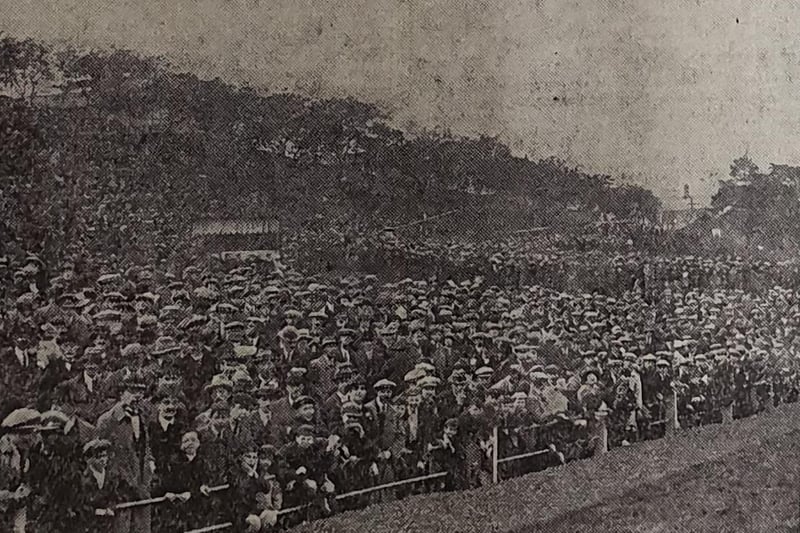 A section of the crowd at the opening Shay match.