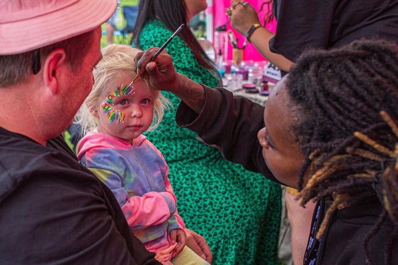 Chloe Fitton, two, has her face painted at Our House family festival in Brighouse. Photos by Danny Thompson Photography.