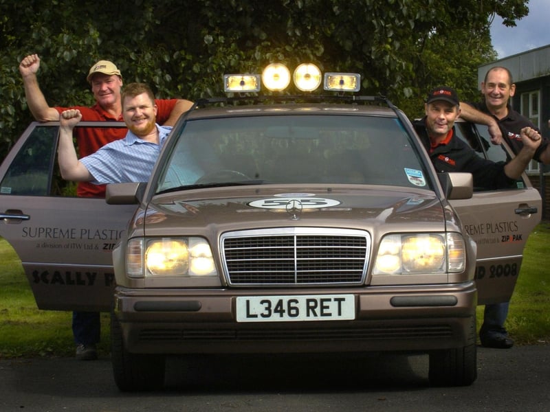 Paul Dryden, Garry Allport, Darrin Knight and Mike Found take part in a rally in Ireland.