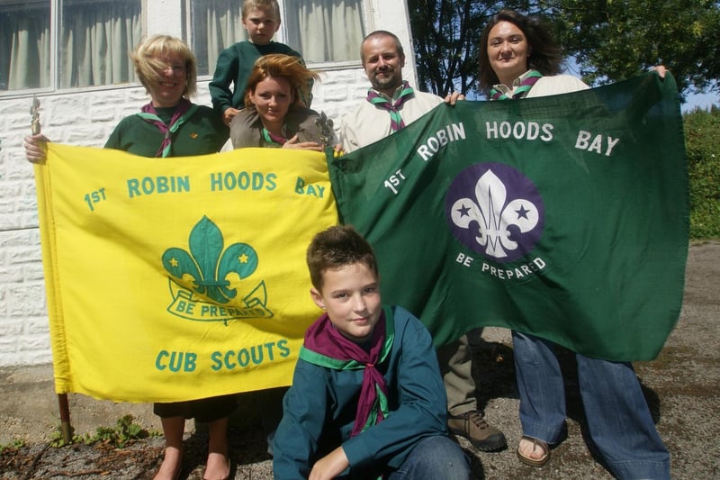 Flying the flag for the Robin Hood’s Bay Scouts and Cub Scouts pack.