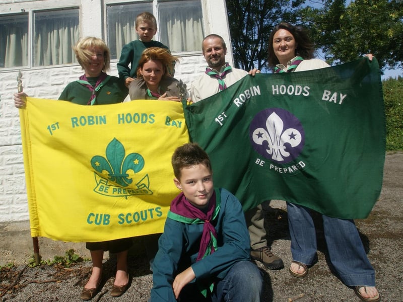 Flying the flag for the Robin Hood’s Bay Scouts and Cub Scouts pack.