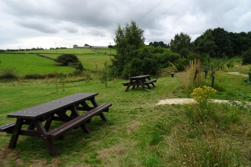 New picnic benches at the Jo Cox Community Wood