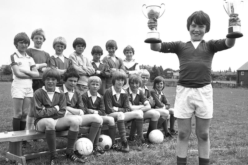 St Peter's Primary School soccer champions in Wigan in 1979