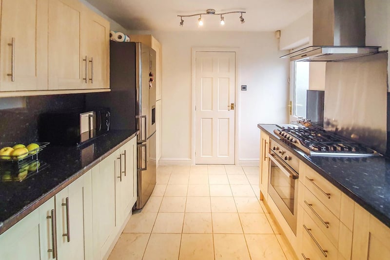 The kitchen is a good size and fitted with a modern kitchen including wall and base units, gas hob and oven, stainless steel sink.