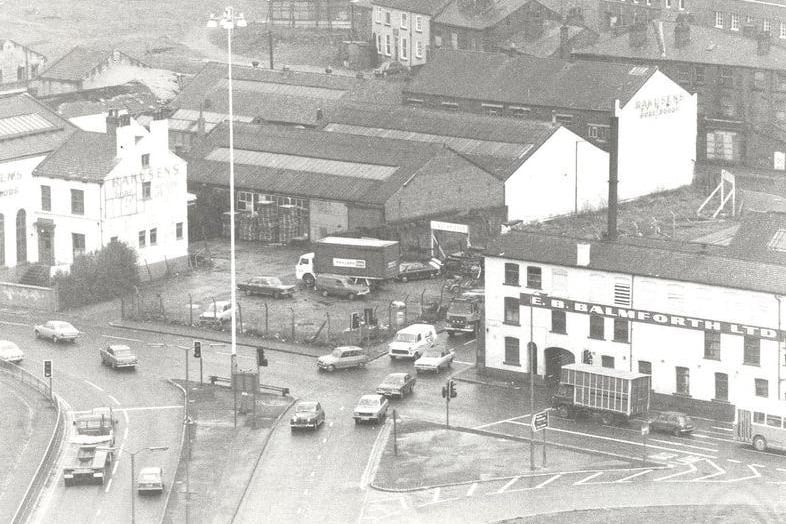 A danger junction in May 1976 with drivers travelling from North Street along Meanwood Road not able to see traffic emerging from the Harrogate-Wetherby direction.