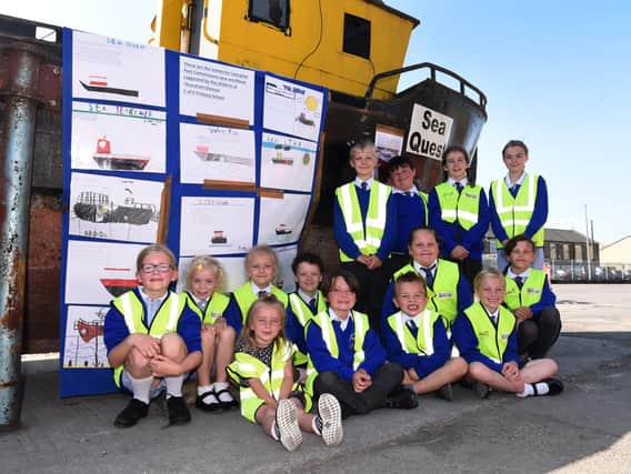Thurnham Glasson schoolchildren were involved in a special project with Lancaster Port Commission to name their new boat Sea Quest.
