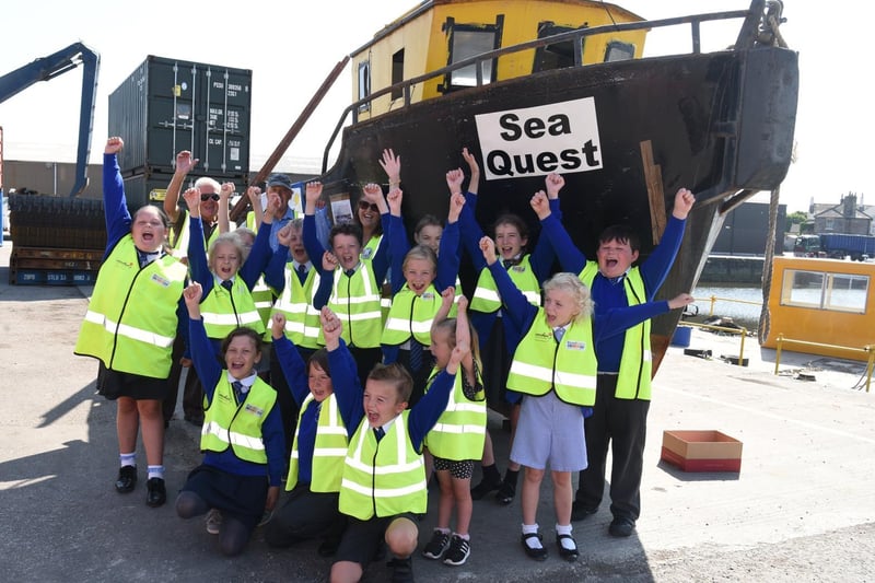 Thurnham Glasson schoolchildren were involved in a special project with Lancaster Port Commission to name their new boat Sea Quest.