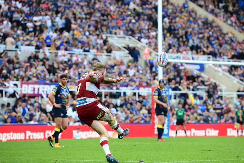 A Wigan try is converted