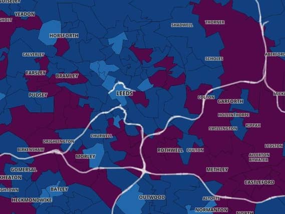Here are the Leeds areas with the highest Covid infection rates (Photo: Gov.UK)