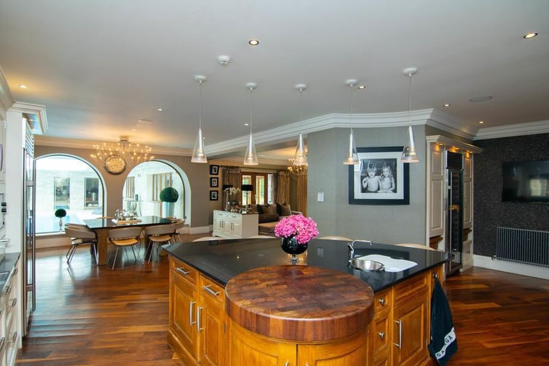 Another view of the stunning kitchen dining area.