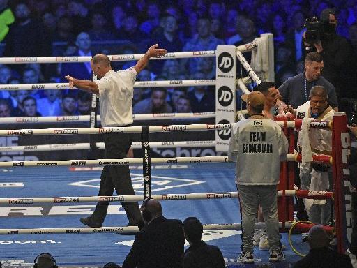 Referee Steve Gray stops the fight.