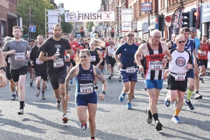 Runners taking part in the Wigan 10k