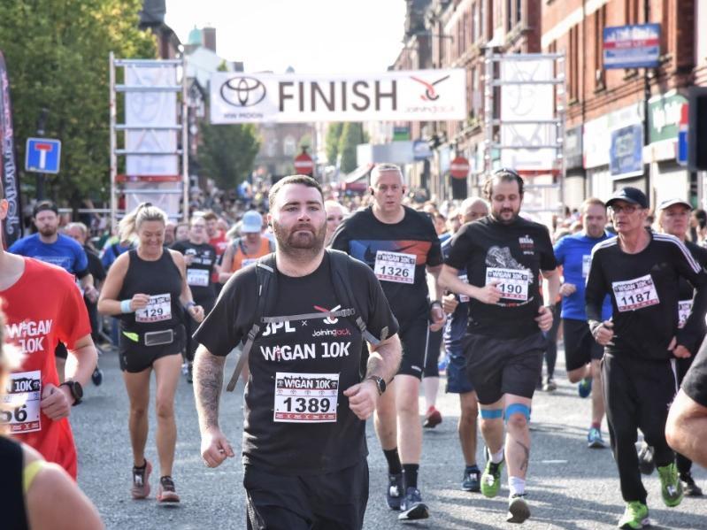Runners taking part in the Wigan 10k