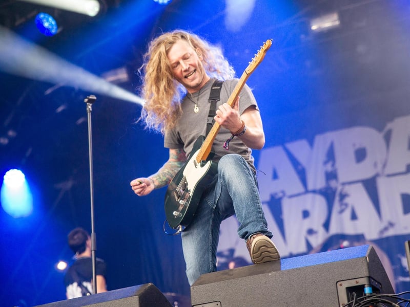 Mayday Parade perform on the Rock Scene Stage