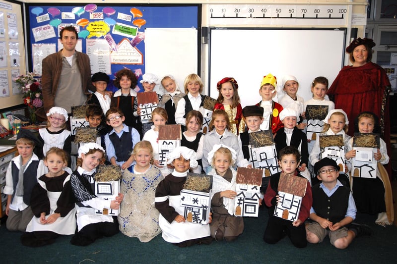 St Joseph's Primary School hold a Great Fire of London Day, where the pupils get to dress up and creat their own houses made out of cardboard.