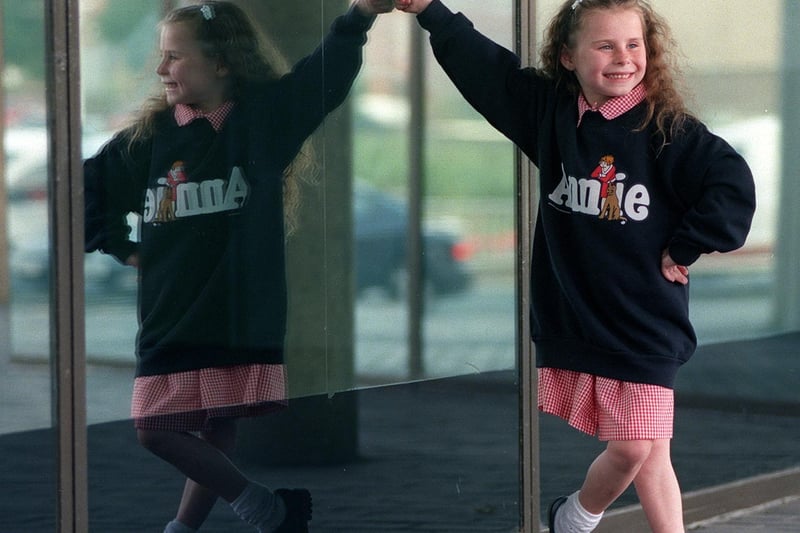 This is young Leah White from Kippax who was set to play the title role in the West End production of Annie.