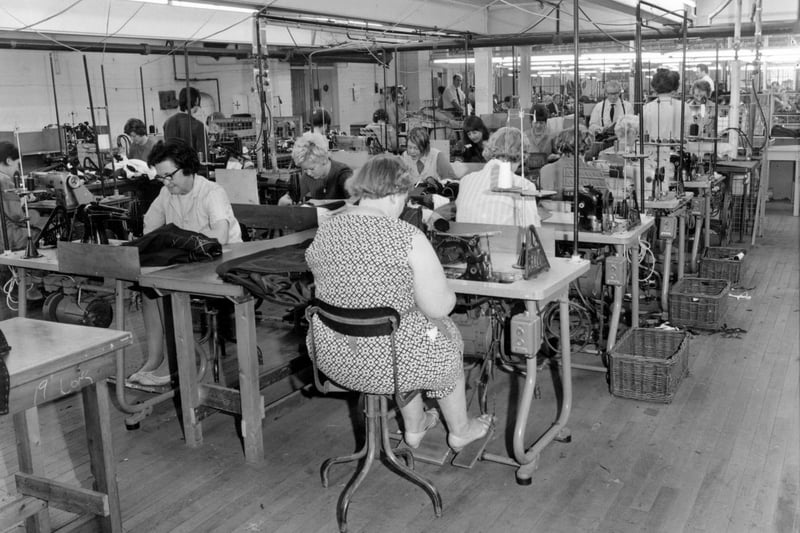 This photo takes you inside the factory of David Little and Company Limited, wholesale clothiers, located at Park Place. It was taken in December 1970.