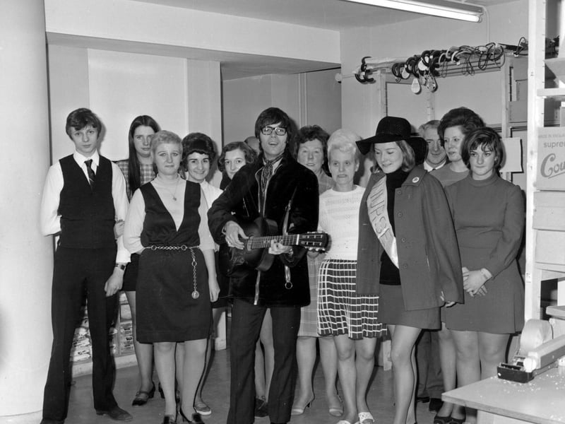 Cliff Richard taken at Green Shield Stamps on Eastgate in April 1970.