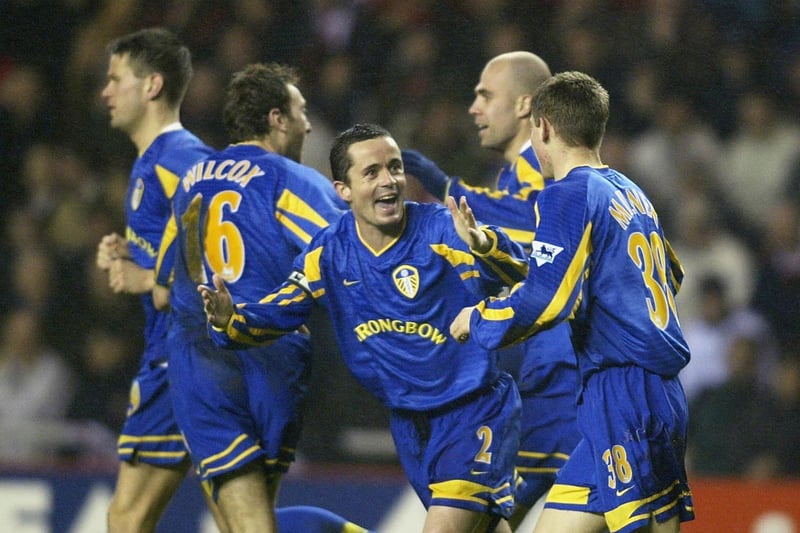 James Milneris congratulated by Gary Kelly and teammates after scoring during the Premiership clash against Sunderland at the Stadium of Light on Boxing Day 2002.