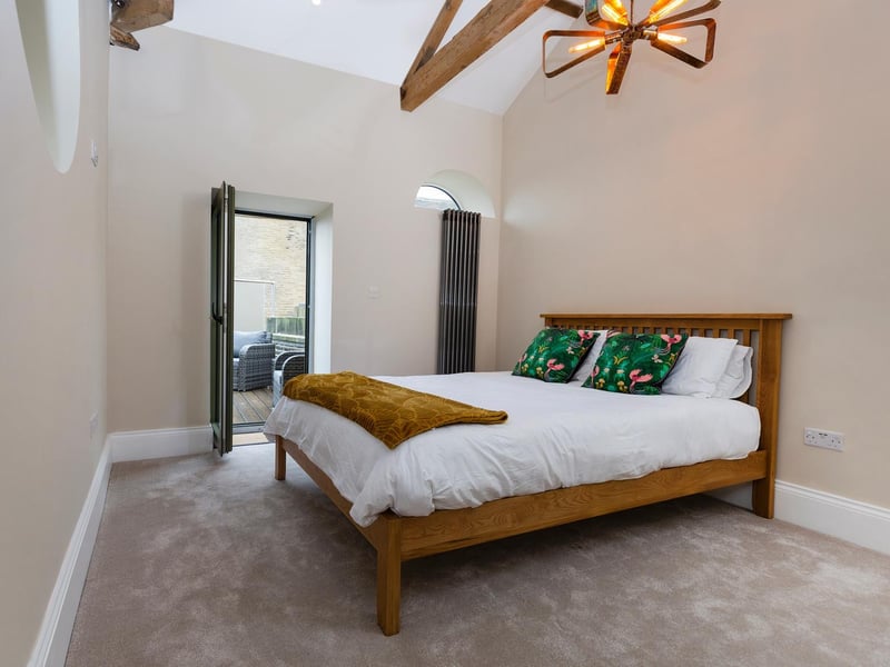 A room with access to the balcony.