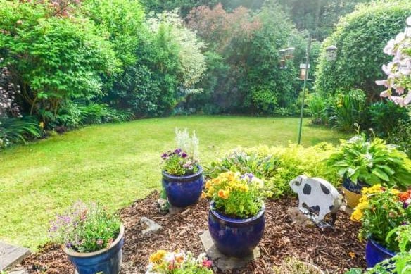 The rear garden is a very good size and is mainly laid to lawn but has a lovely patio which allows you to enjoy the sun whilst looking at the view. The garden leads down to the stream which then has views across to the woodland area.